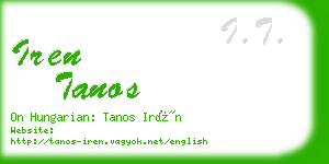 iren tanos business card